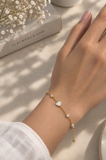 The Celestia Mother-of-Pearl Heart Bracelet