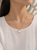 Elysian Pearl Tile Choker Necklace