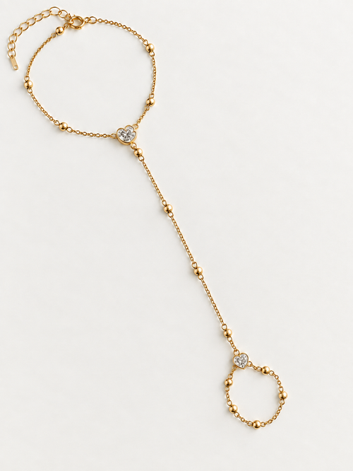 Aurelia Crystal Heart Hand Harness